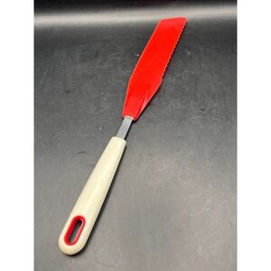 Vtg Bonny USA‎ Red Nylon White Handle Cake Spatula Froster Server 12.25" Kitchen